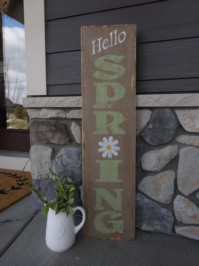 A Simple and Unique Way to Say Spring #outdoor #springdecor #decorhomeideas