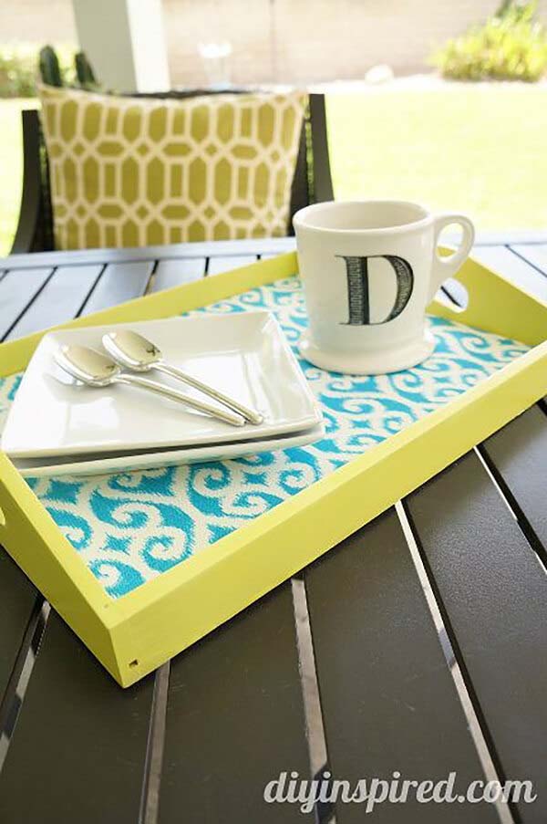 Beautifully Appointed Springtime Colorful Tray #springdecor #dollarstore #decorhomeideas