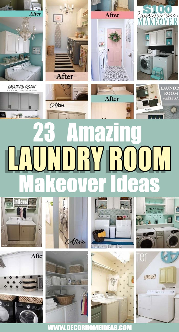 Best Laundry Room Makeover Ideas. Are you bored with your laundry room? We have selected the best laundry room makeover ideas with before and after photos to see how you can make your looks stunning. #decorhomeideas