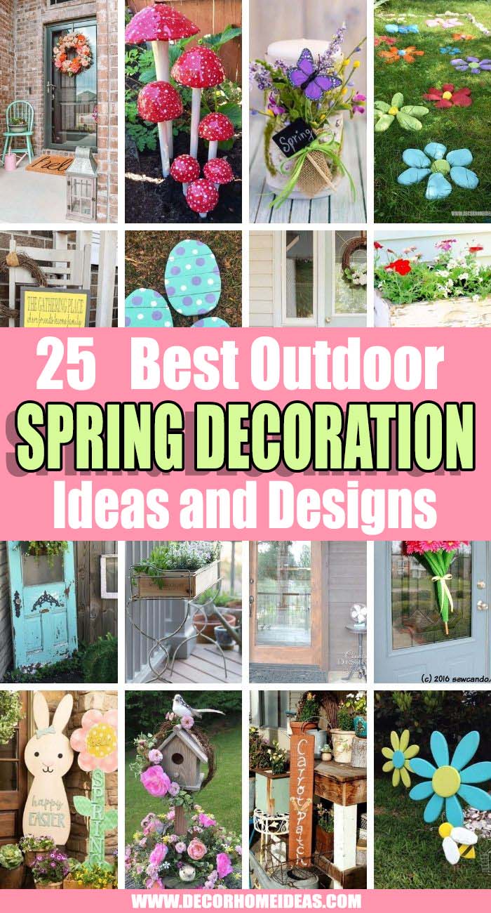 Best Outdoor Spring Decoration Ideas. Celebrate the new life and refresh your space with these beautiful outdoor spring decoration ideas. #decorhomeideas