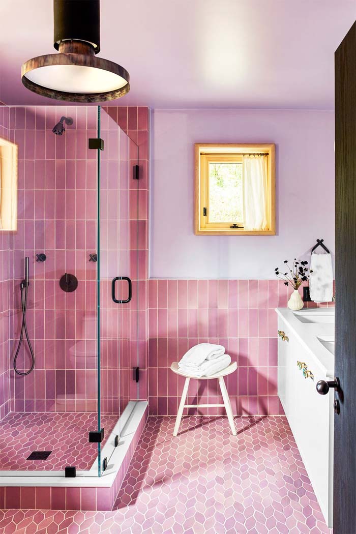 Combine Different Shapes #showertile #bathroom #decorhomeideas