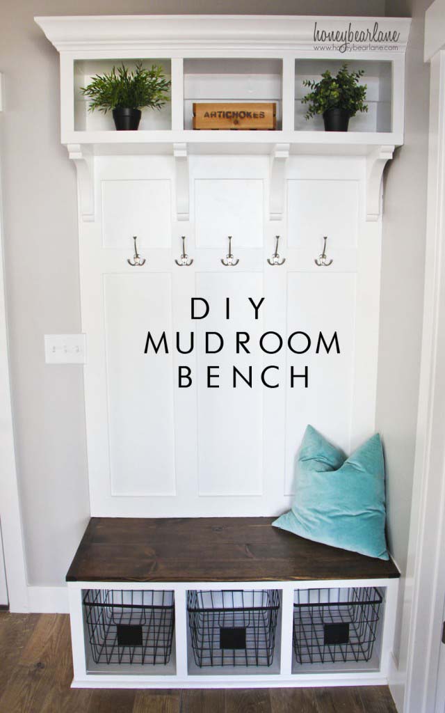 Diy Entryway Bench Project Ideas, How To Make A Coat Rack Bench