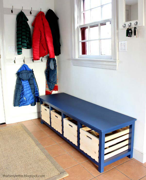 DIY Shoe Storage Bench