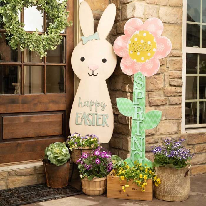 Hopeful and Awesome Ideas to Keep Easter Hopping #outdoor #springdecor #decorhomeideas