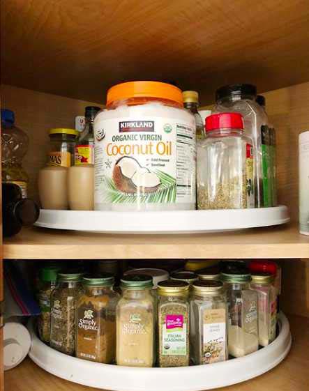 Lazy Susan Cabinet Storage #kitchen #hacks #organization #decorhomeideas