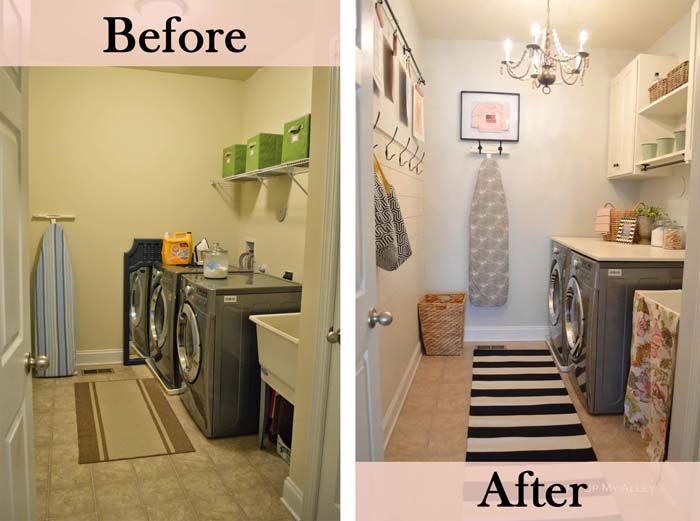 Pretty Chic and Organized #laundryroom #makeover #decorhomeideas