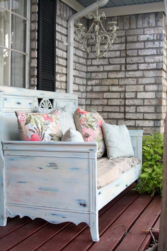 Pretty Patterned Outdoor Staging Area #rustic #porch #vintage #decorhomeideas