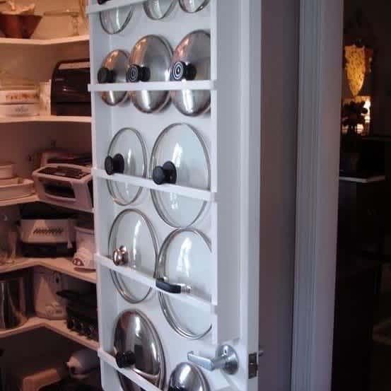 Rack for Pot Lids #kitchen #hacks #organization #decorhomeideas