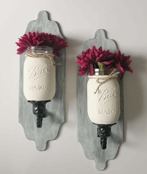 Rustic Yet Elegant Wall Sconces #springdecor #dollarstore #decorhomeideas