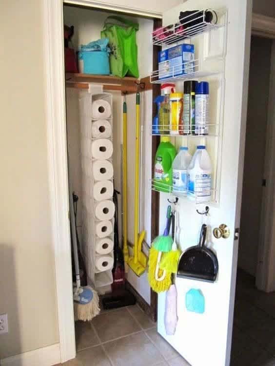 Shoe Organizer for Paper Towels #kitchen #hacks #organization #decorhomeideas