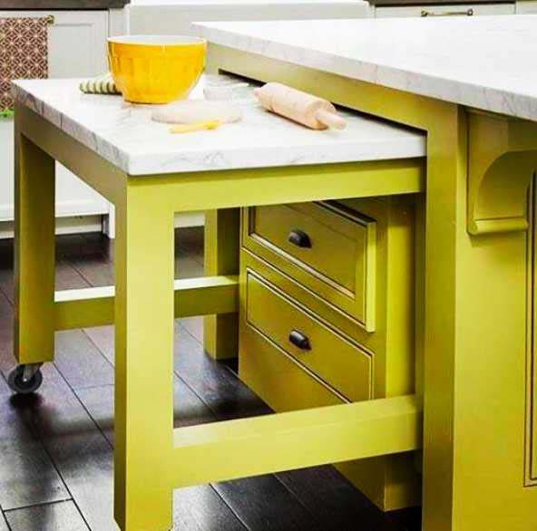 Slide-Out Countertop #kitchen #hacks #organization #decorhomeideas