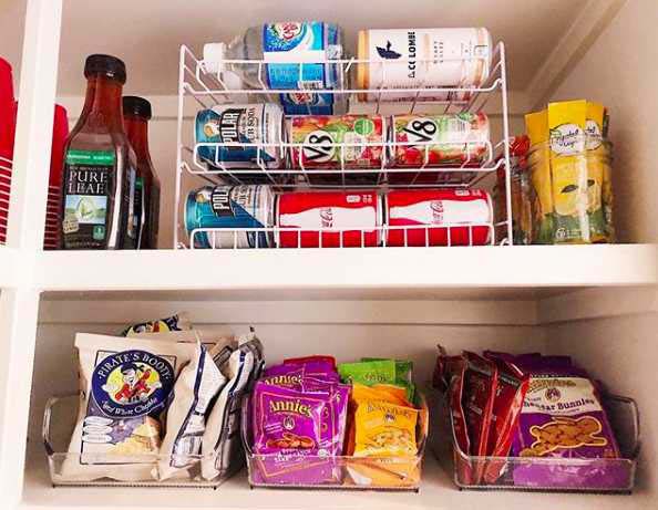 Snack Storage for Kitchen Cabinet #kitchen #hacks #organization #decorhomeideas