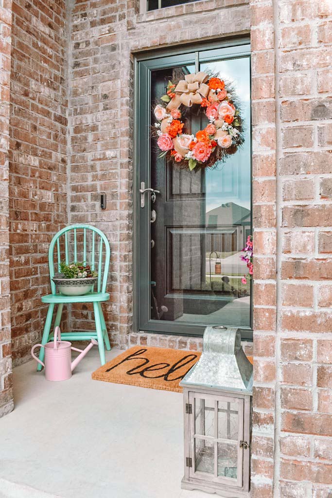 Spring Front Door Decoration #outdoor #springdecor #decorhomeideas