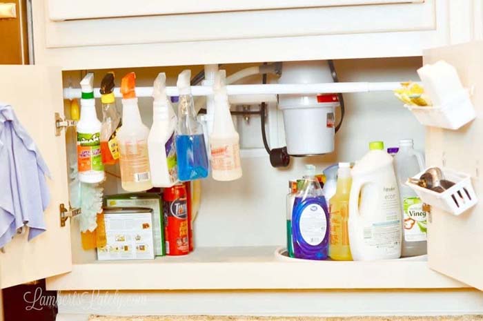 Under the Sink Storage #kitchen #hacks #organization #decorhomeideas