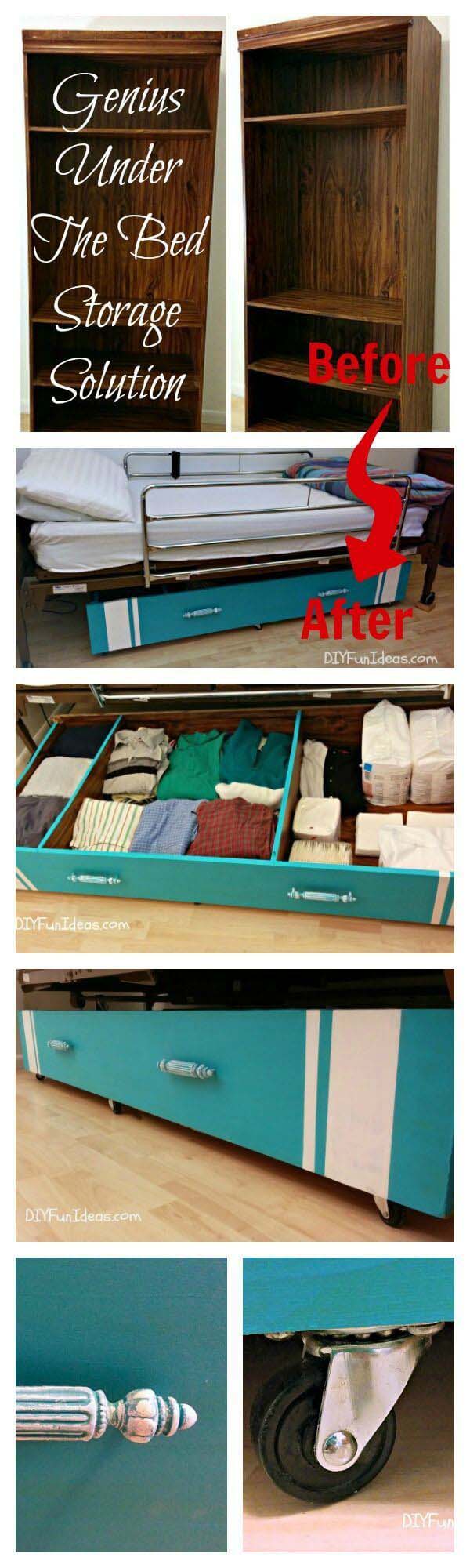 Use Every Inch with Rolling Under-Bed Storage #storage #organization #decorhomeideas