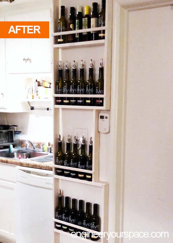 Vertical Cooking Oil Bottle Shelf Holder #storage #organization #decorhomeideas
