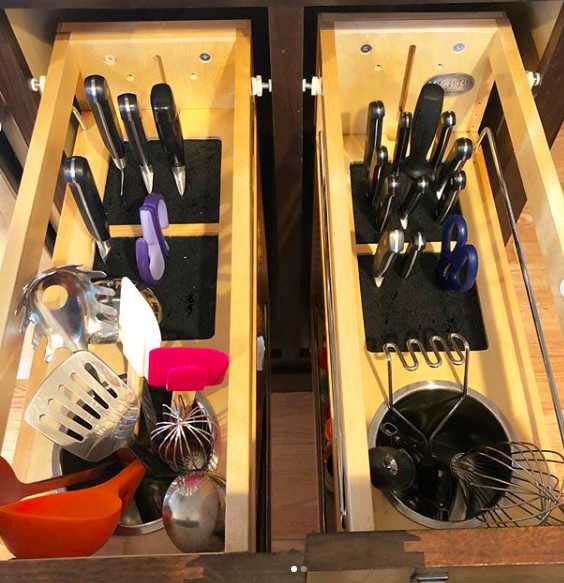 Vertical Knife & Utensil Storage #kitchen #hacks #organization #decorhomeideas