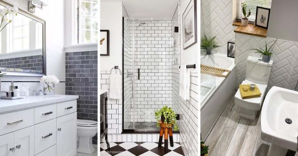 23 Best White Subway Tile Shower Ideas, Subway Wall Tile Bathroom