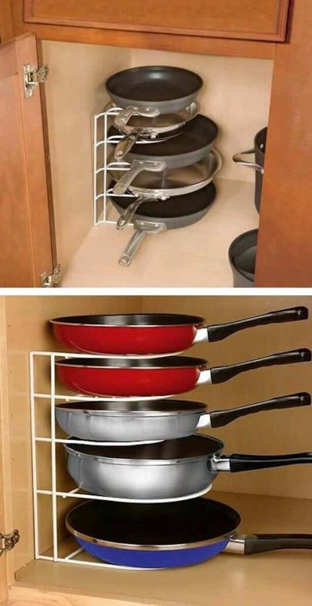 Wire Shelving For Storing Pans #storage #organization #decorhomeideas