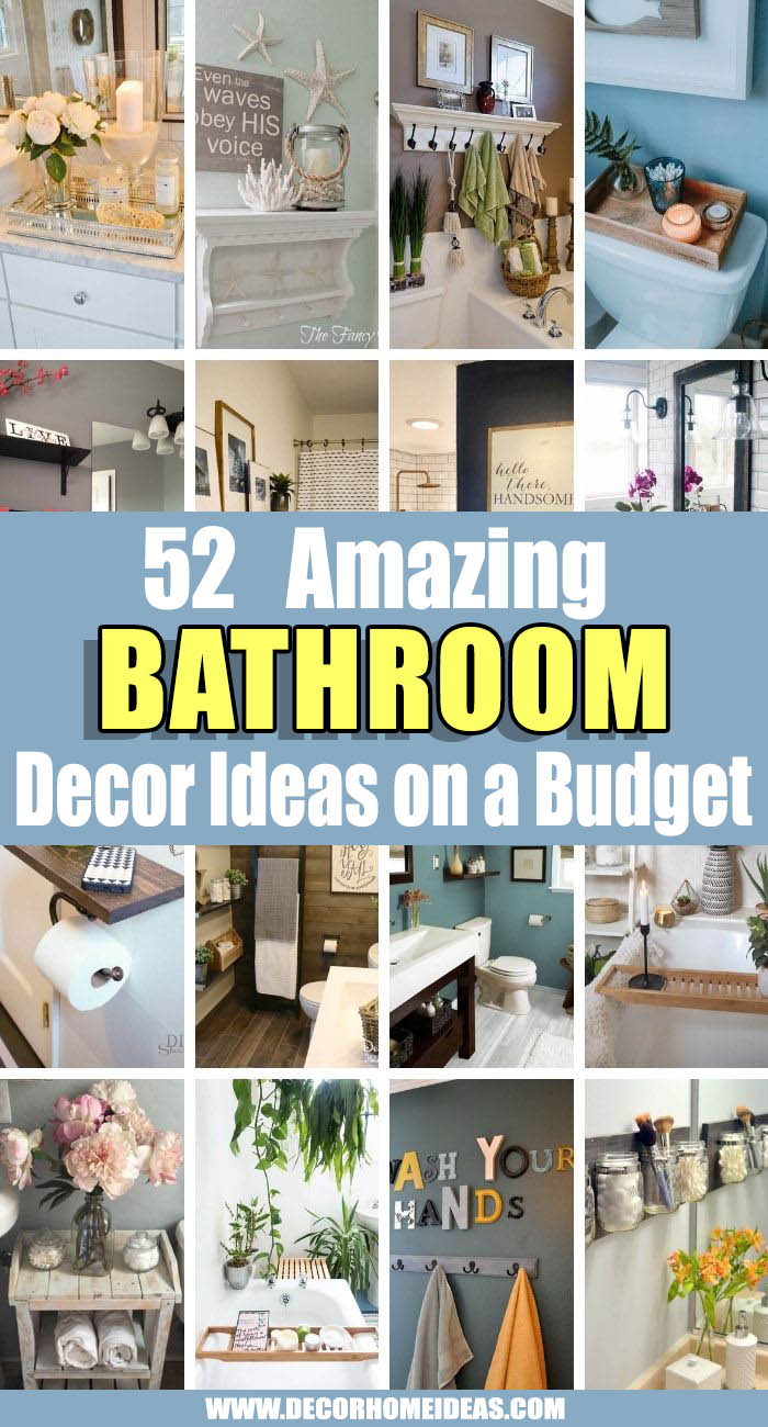 Best Bathroom Decor Ideas. We're spotlighting 50+ cheap and chic bathroom styling tips and hacks to make stylish, fresh interiors a little more accessible. Keep reading for tons of bathroom decorating ideas on a budget.  #decorhomeideas