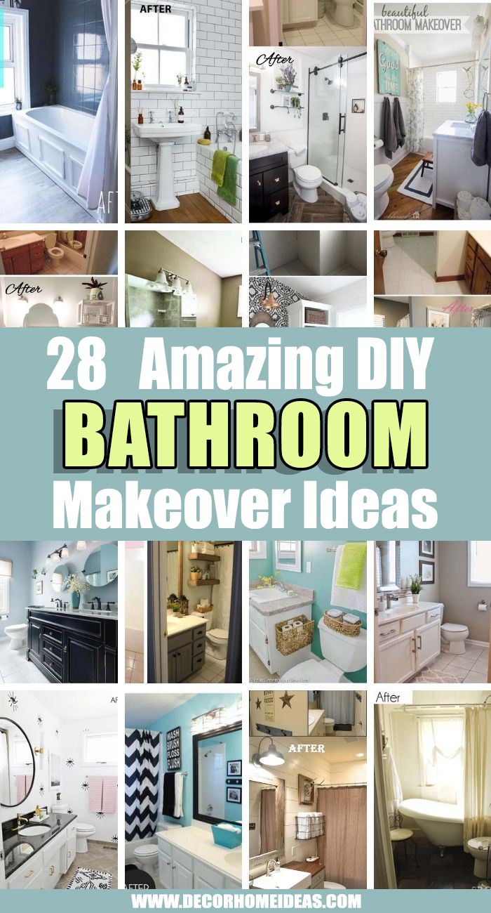 Best Bathroom Makeover Ideas. Are you considering a major change in your bathroom? We have selected the best bathroom makeover ideas to inspire you for your next bathroom remodel. #decorhomeideas