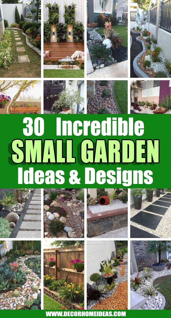 Best Small Garden Design Ideas. Small gardens need not be boring. With careful planning and the proper choice of plants, you can make them just as interesting as expansive landscapes. #decorhomeideas