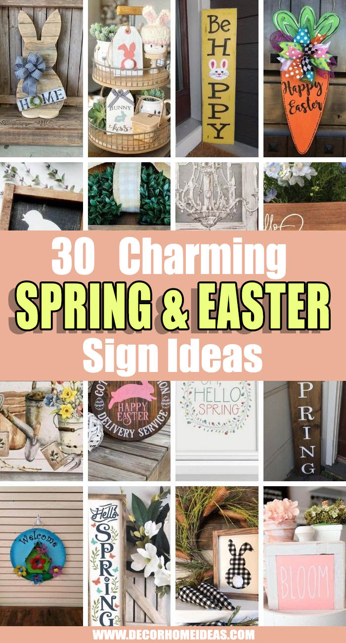 Best Spring And Easter Sign Ideas. The best spring and Easter sign ideas will simply enhance your own personal style. Discover some of the most beautiful designs and get inspired. #decorhomeideas