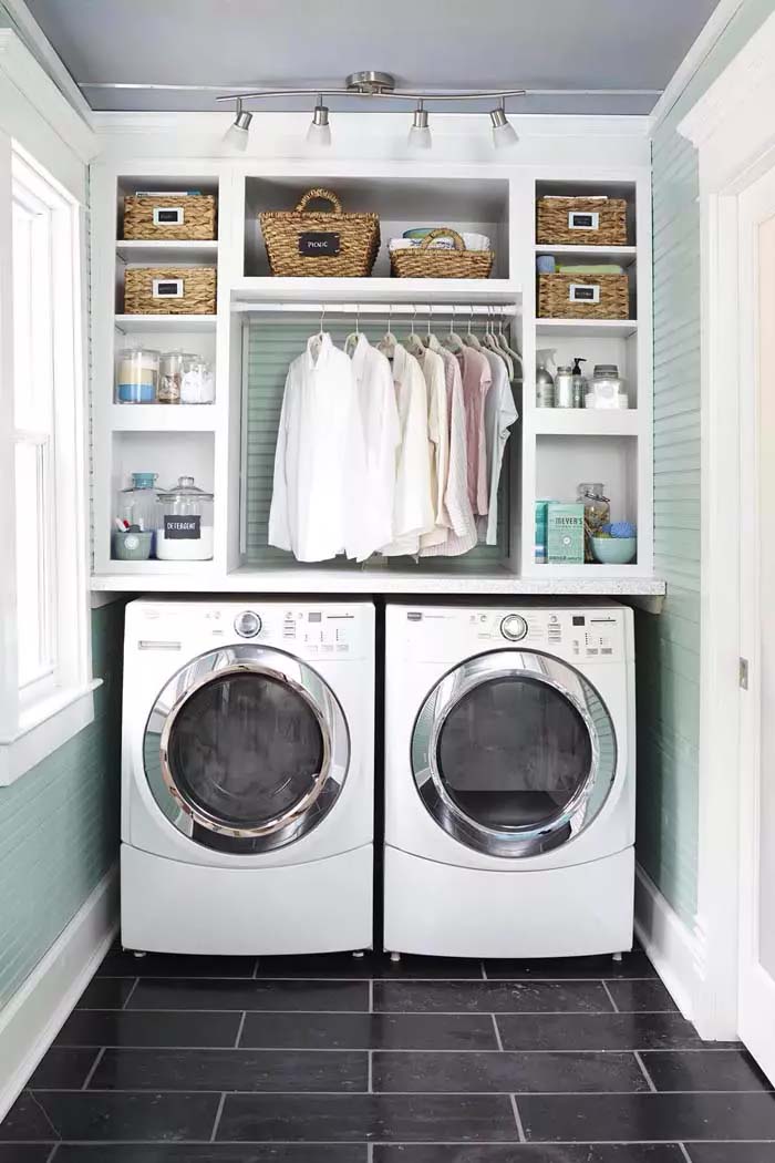 Brighten Up The Laundry Room #homedecor #hacks #decorhomeideas