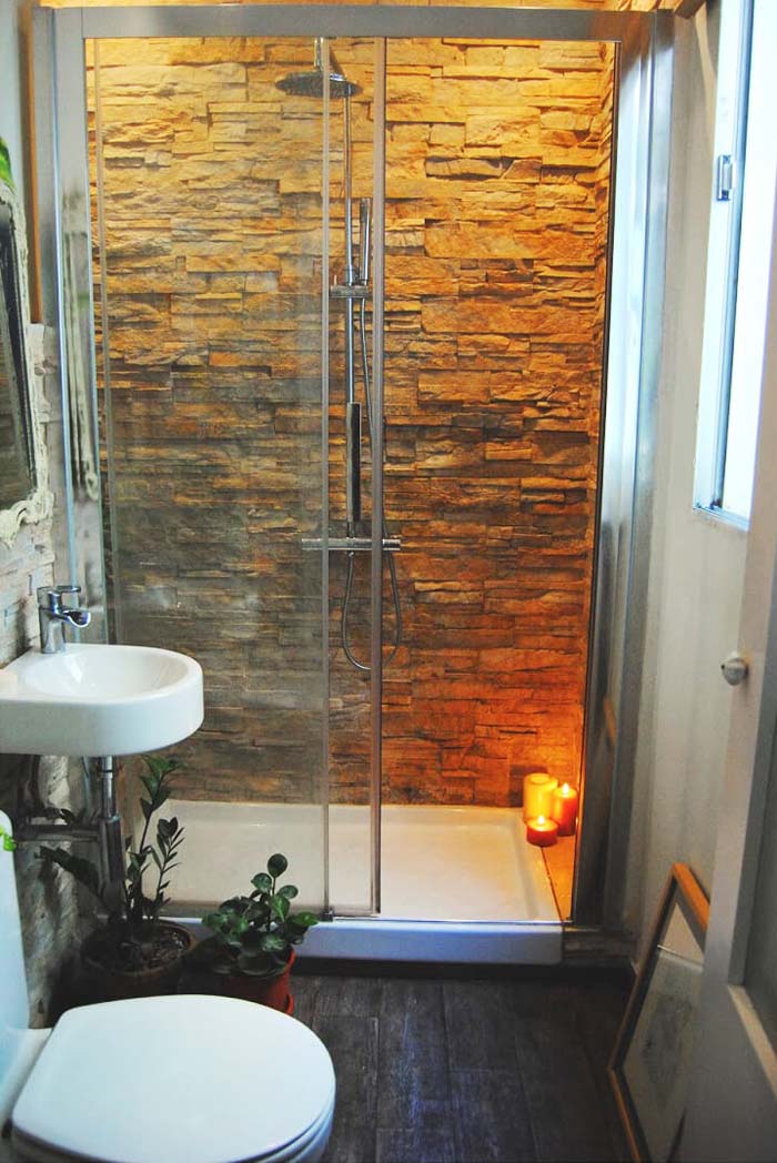 Bring Natural Outdoor Elements Inside #smallbathroom #design #decorhomeideas
