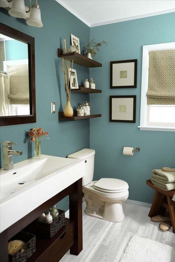 Chic and Calming Blue Design Theme #bathroom #decor #decorhomeideas