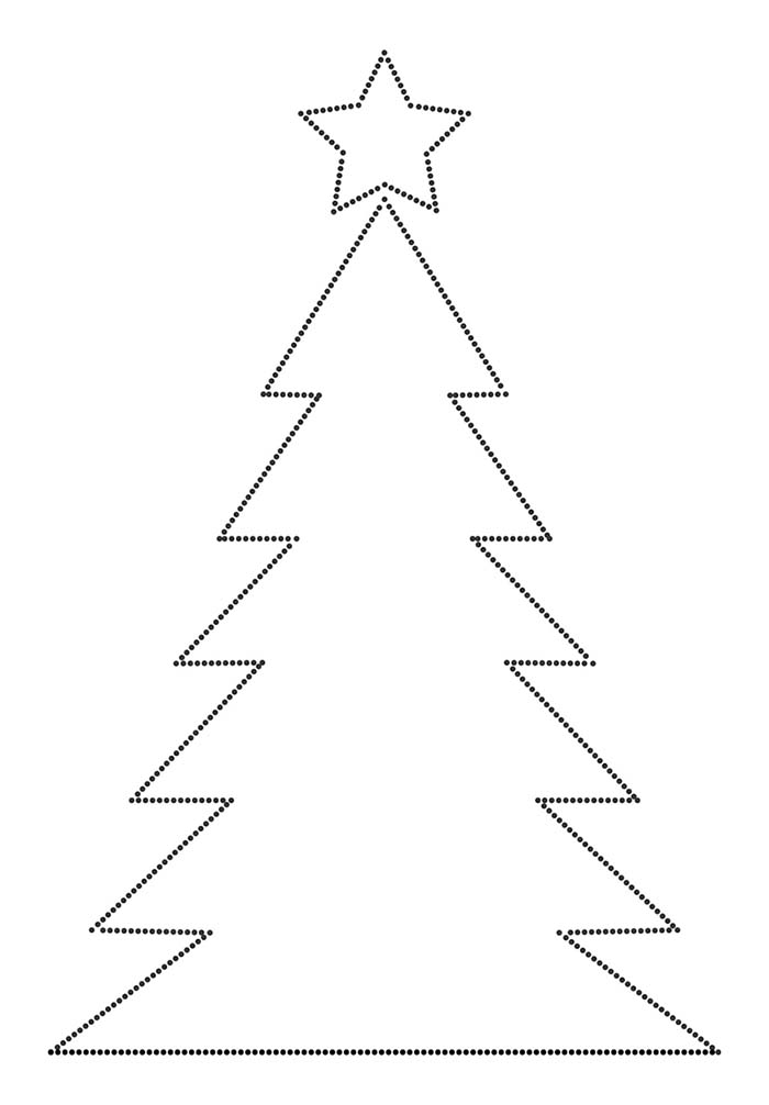 Christmas Tree String Art Template
