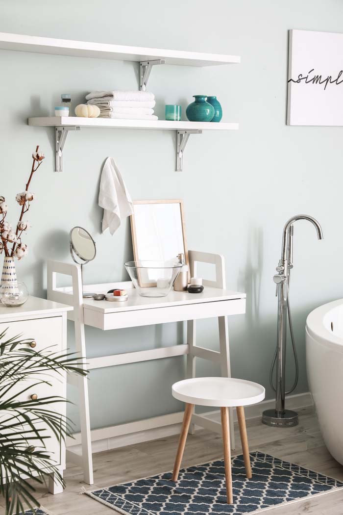 Compromise Storage With A Floating Vanity #tricks #smallbathroom #decorhomeideas