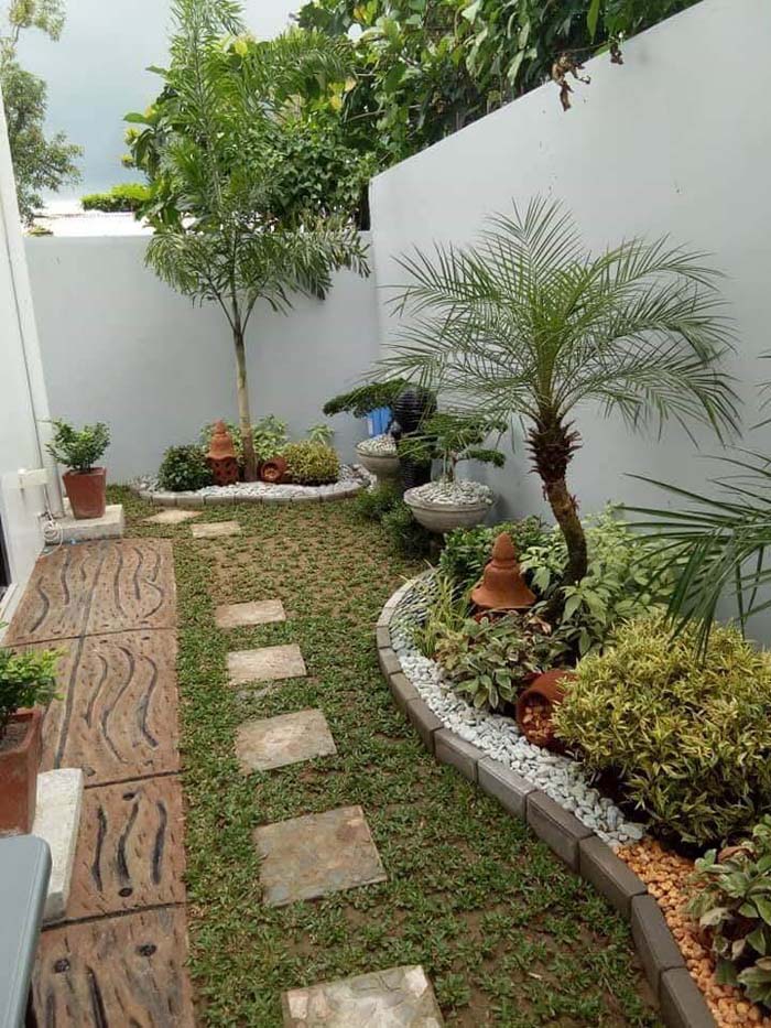 Curving Fence Border Garden #smallgarden #gardendesign #decorhomeideas