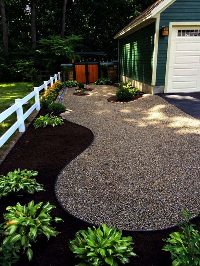 Dark Mulch and Brilliant Green Plants #smallgarden #gardendesign #decorhomeideas