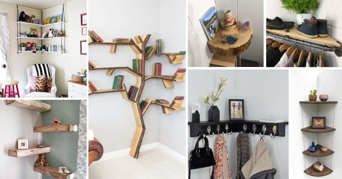20 Best Diy Corner Shelves Designs To, Unique Corner Shelves