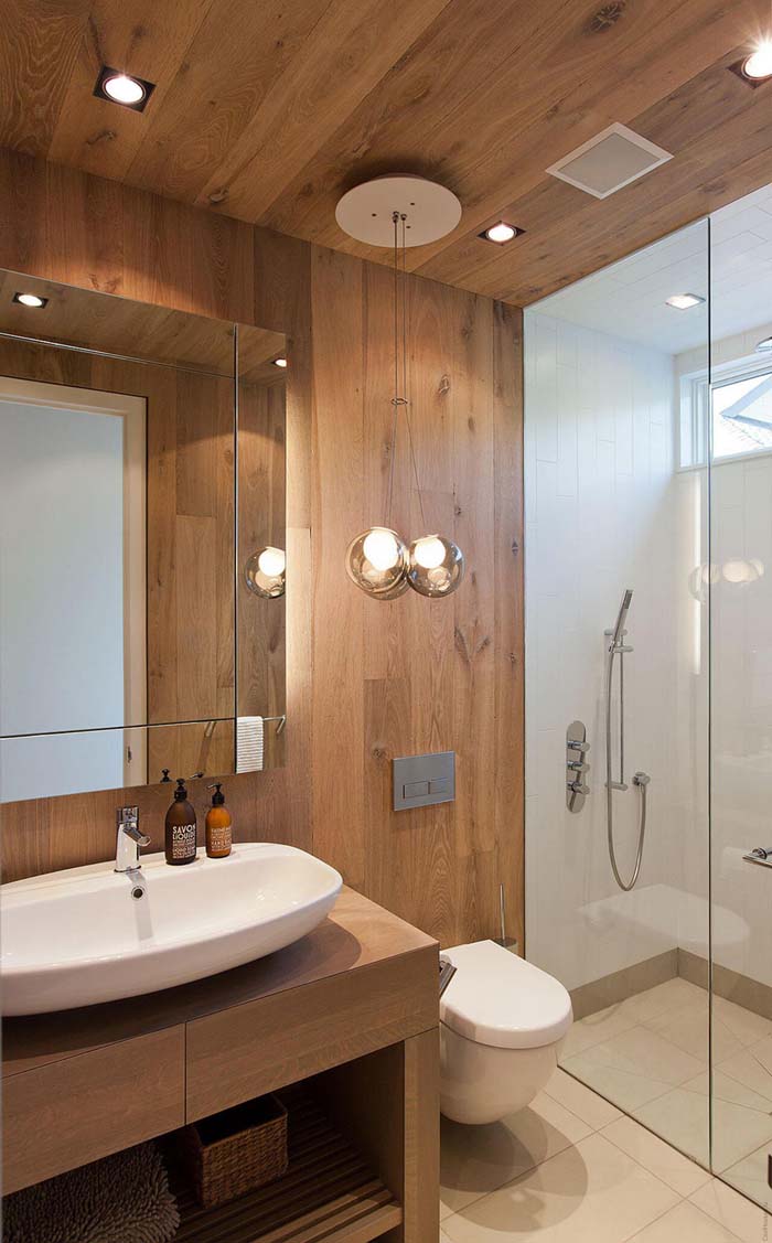 Fragrant and Warming Cedar Sauna #smallbathroom #design #decorhomeideas