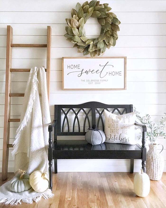 Home Sweet Home Modern Farmhouse #rusticentryway #farmhouse #decor #decorhomeideas