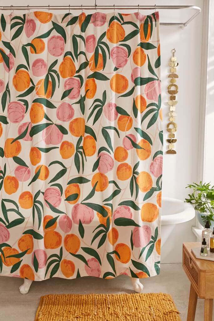 Just Peachy Keen Shower Curtain #bathroom #decor #decorhomeideas