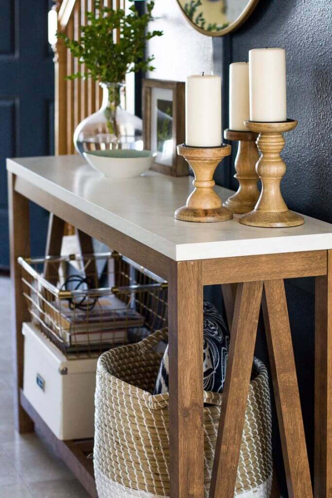 Long and Lean Entryway Side Table #rusticentryway #farmhouse #decor #decorhomeideas