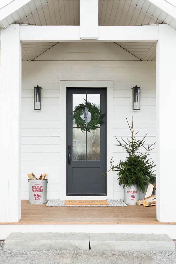 Matte Black Glass Windowed Front Door #farmhouse #frontdoor #decorhomeideas