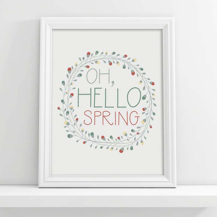 “Oh Hello Spring” Digital Download #Easter #sign #decorhomeideas