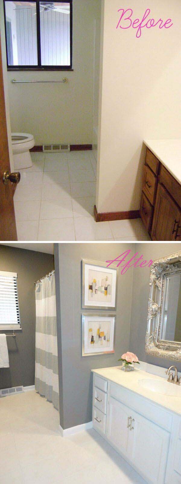 Paint and Art Can Update Your Look #bathroom #makeover #decorhomeideas