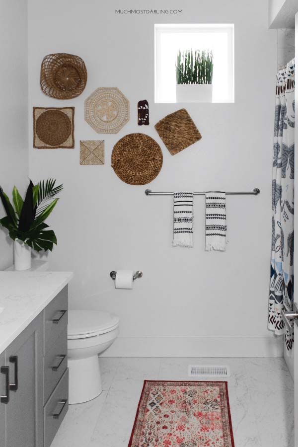 Picture this Textile Wall in your New Bathroom #bathroom #decor #decorhomeideas