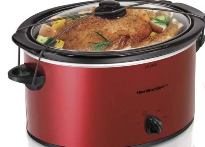 Red Portable Slow Cooker #kitchen #appliances #decorhomeideas