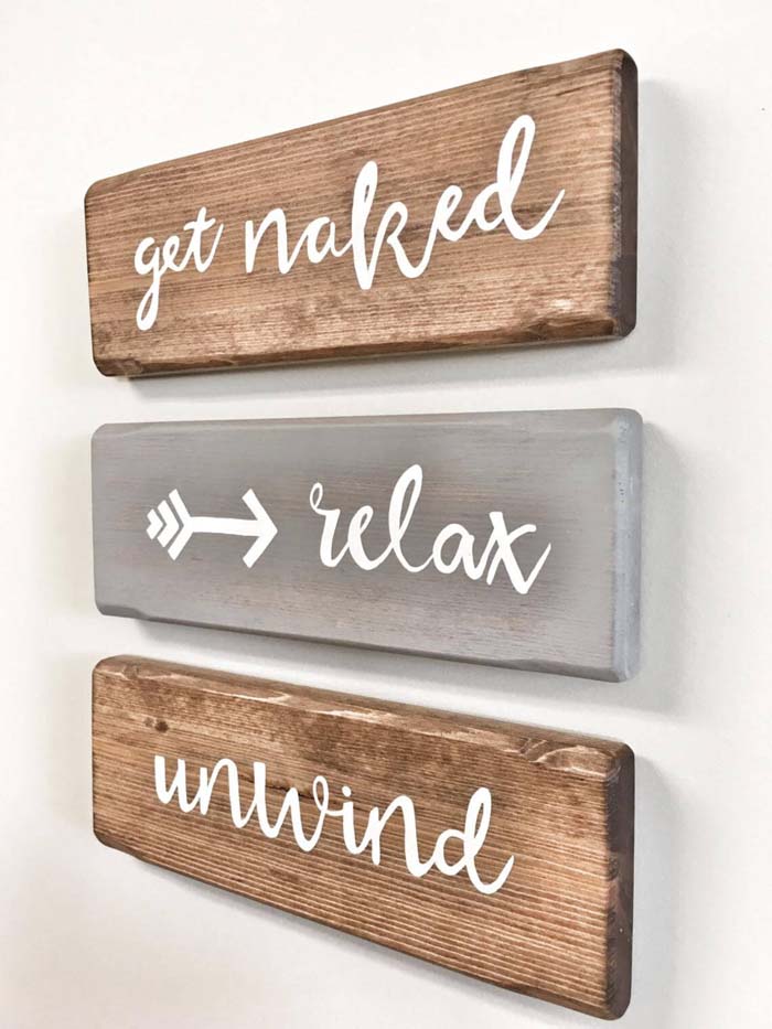 Simple and To the Point Bathroom Signs #bathroom #decor #decorhomeideas