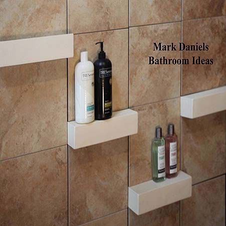 Simple Built In Box Shower Shelves