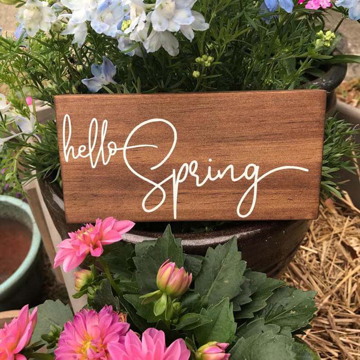 Simply Stated Wooden Spring Sign Decor #Easter #sign #decorhomeideas