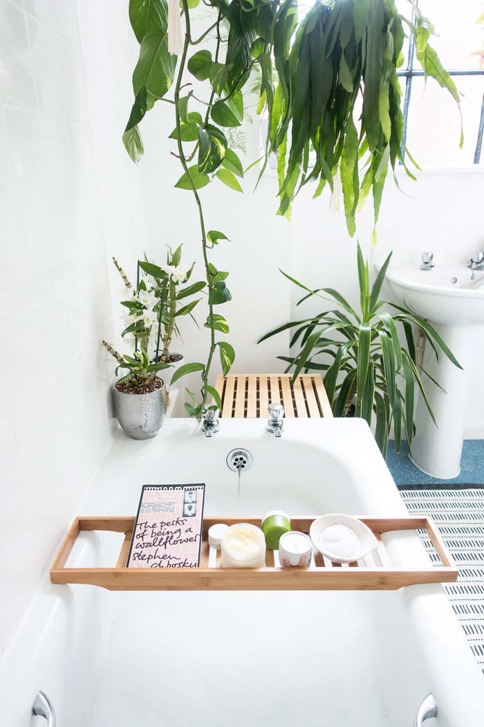 Slip into Serenity with Natural Light and Perfect Plants #bathroom #decor #decorhomeideas