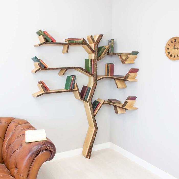 Stunning Organic Yew Tree Corner Shelf #cornershelf #diy #decorhomeideas