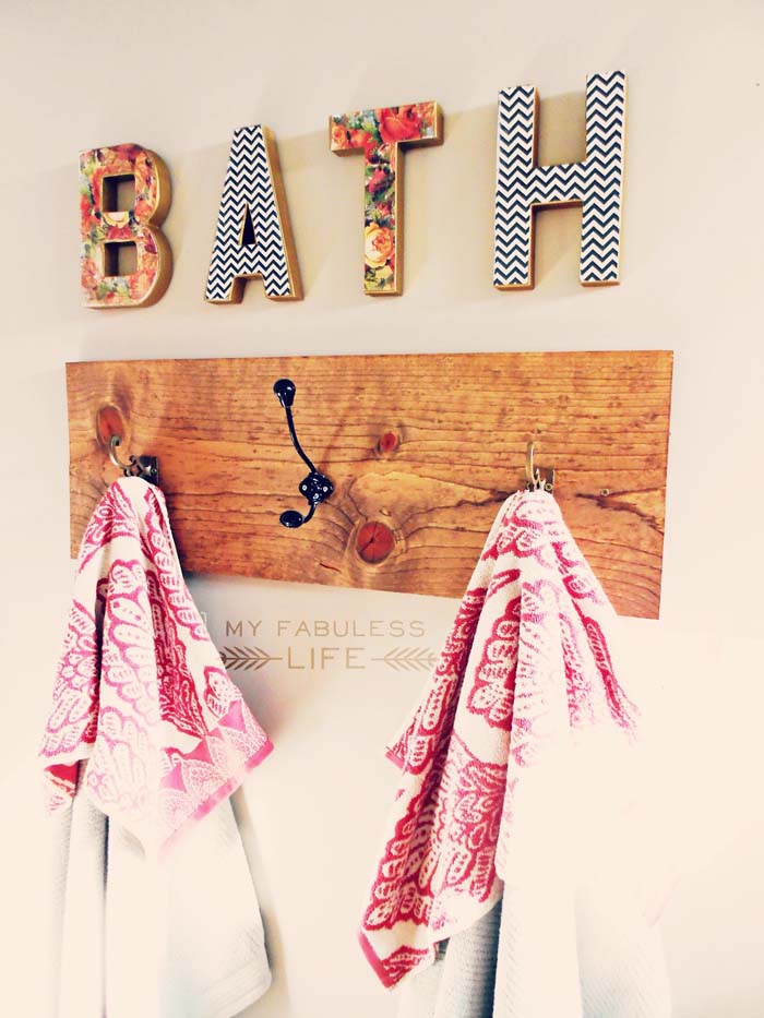 Stylish and Easily Customized Letters #bathroom #decor #decorhomeideas